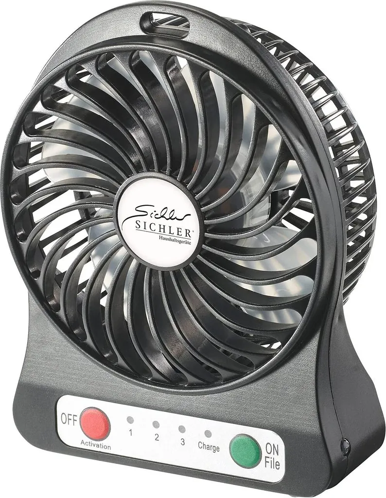 3in1 Akku Tisch-Ventilator Mit Powerbank-Funktion + Leuchte / Lampe 1.800 MAh Auto Camping – Bild 5