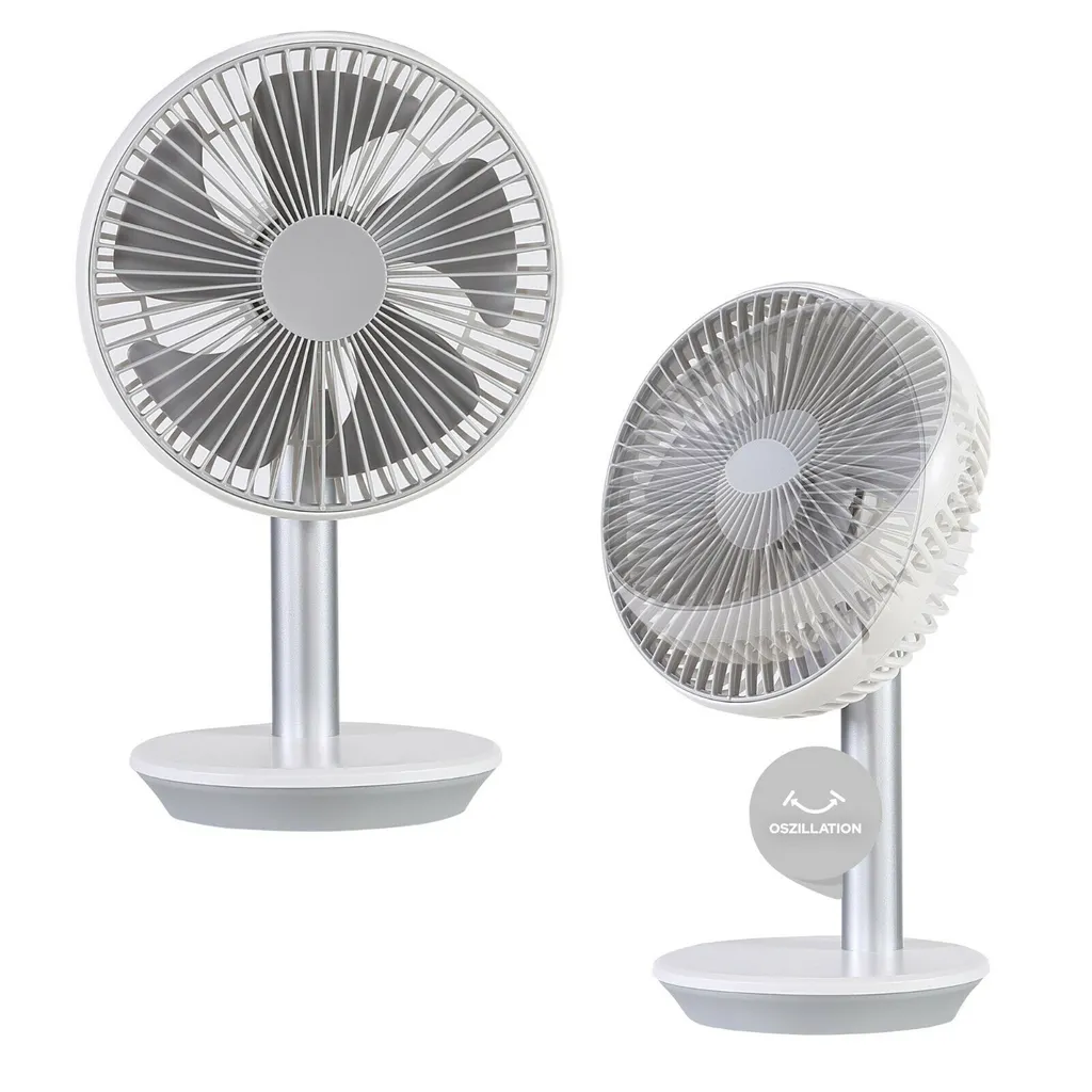 AREBOS USB-Tischventilator Mit Timer, Wiederaufladbarer 2500 MAh – Akku, 45° Neigbar, Ventilator Mit 3 Geschwindigkeitsstufen, Inkl. USB-Kabel – Bild 9