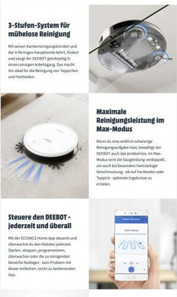 Ecovacs Deebot 605 Robotersauger Weiß – Bild 11