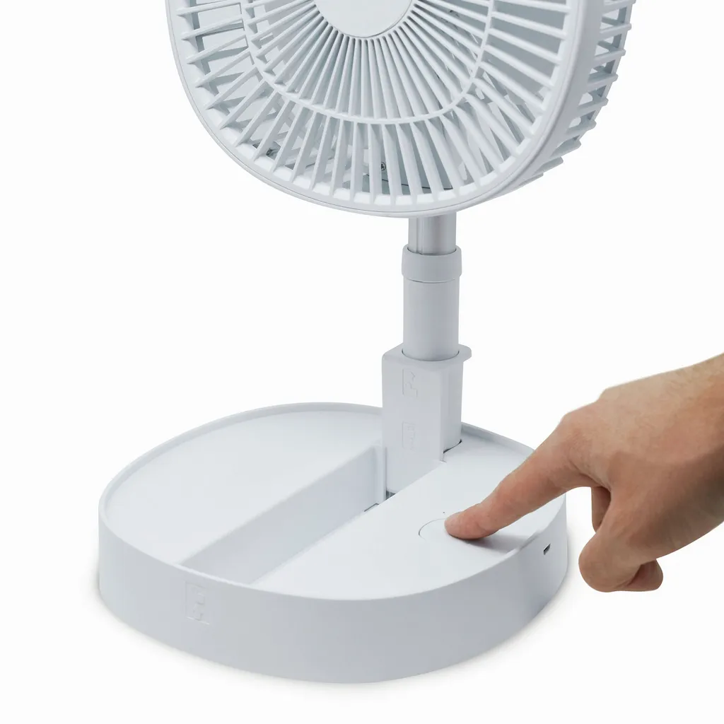 Starlyf® Foldable Fan – Wiederaufladbarer, Kabelloser Und Zusammenklappbarer Ventilator, Akkubetrieb Mit 3 Geschwindigkeiten, 2in1 - Tischventilator Und Standventilator – Aus Der TV Werbung – Bild 4