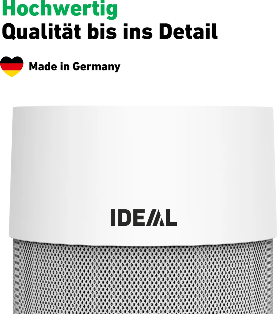 IDEAL - Luftreiniger AP40 PRO Bis 50m² | Germany | HEPA Filter Und Aktivkohlefilter, CADR 434 M³/h, 99,99% Filterleistung (Feinstaub, Allergene, Pollen, Bakterien, Zigarettenrauch, ...) – Bild 3