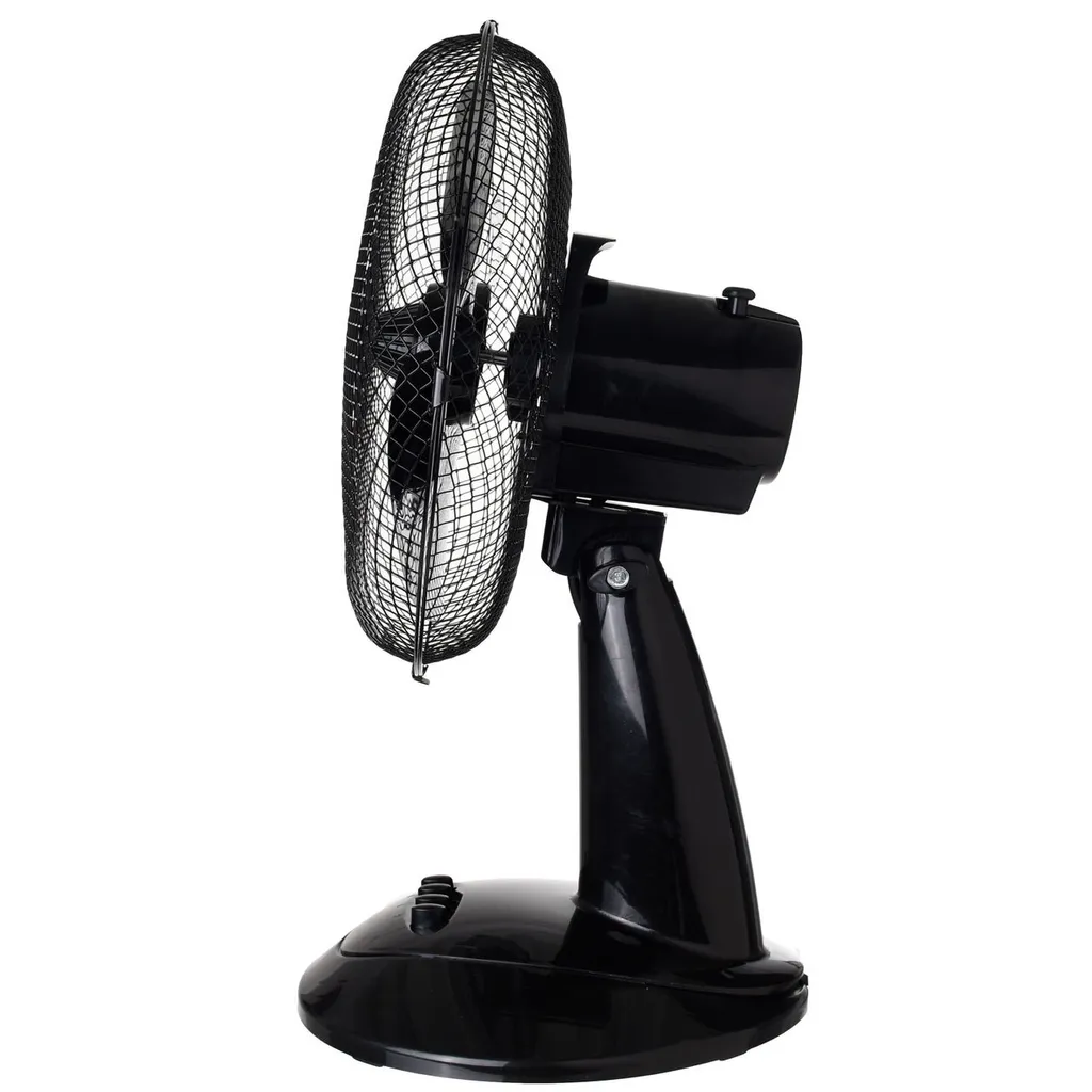 LEX XXL Tischventilator Ventilator Ø30 Cm, 3 Geschwindigkeiten, Oszillation, 50cm, Farbe:Schwarz – Bild 6