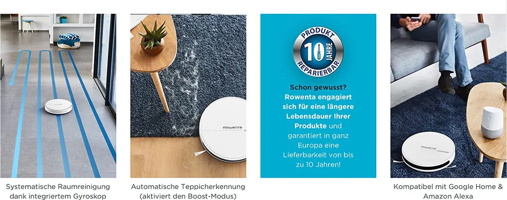 Rowenta RR7447 Xplorer S60 Allergy Connect Nass-Trocken-Saugroboter Weiß 65 DB – Bild 16