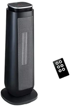 Midea NTH20-18MRA, Elektrischer Raumheizlüfter, Keramik, Indoor, Flur, Tisch, Schwarz, Silber, Tasten