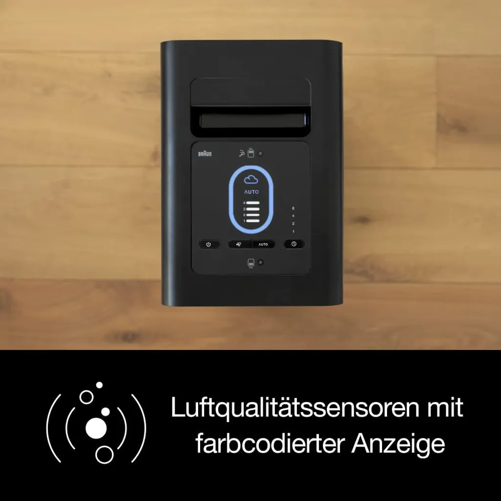 BRAUN Luftreiniger BFD104BE2 SCAN & CLEAN Raumgröße: 129 M² Dreifachfiltrierungssystem Schwarz – Bild 15