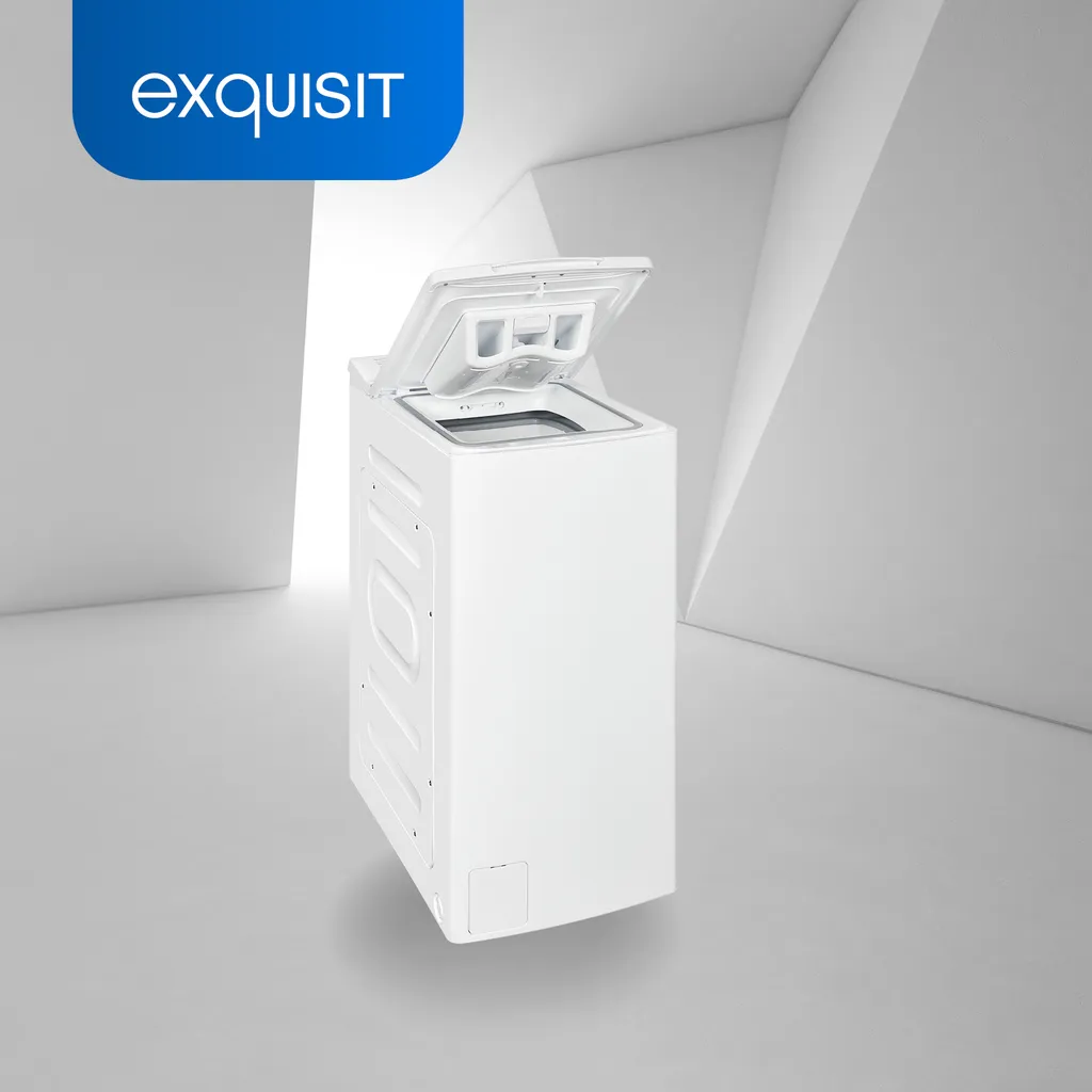 Exquisit Toplader Waschmaschine LTO1207-030C Weiss | 7,5 Kg Fassungsvermögen | Weiß – Bild 2