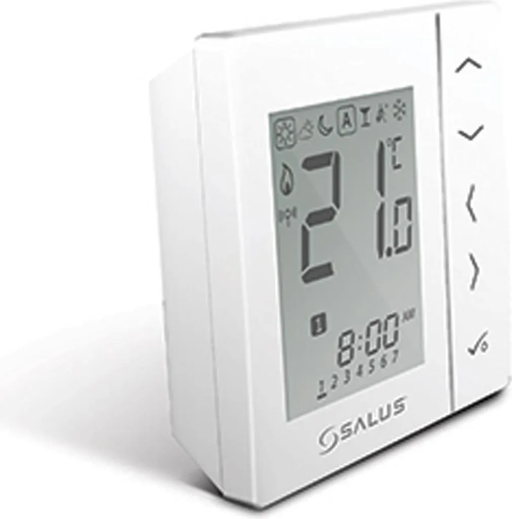 Salus VS20WRF (Weiß) Batteriebetriebener Aufputz-Funkraumthermostat