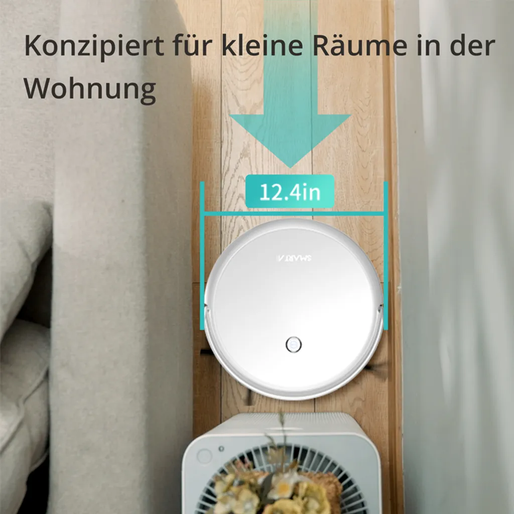 SmartAI Saugroboter Staubsauger Roboter APP Fernbedienung 2600Pa Staubsauger Weiß – Bild 6