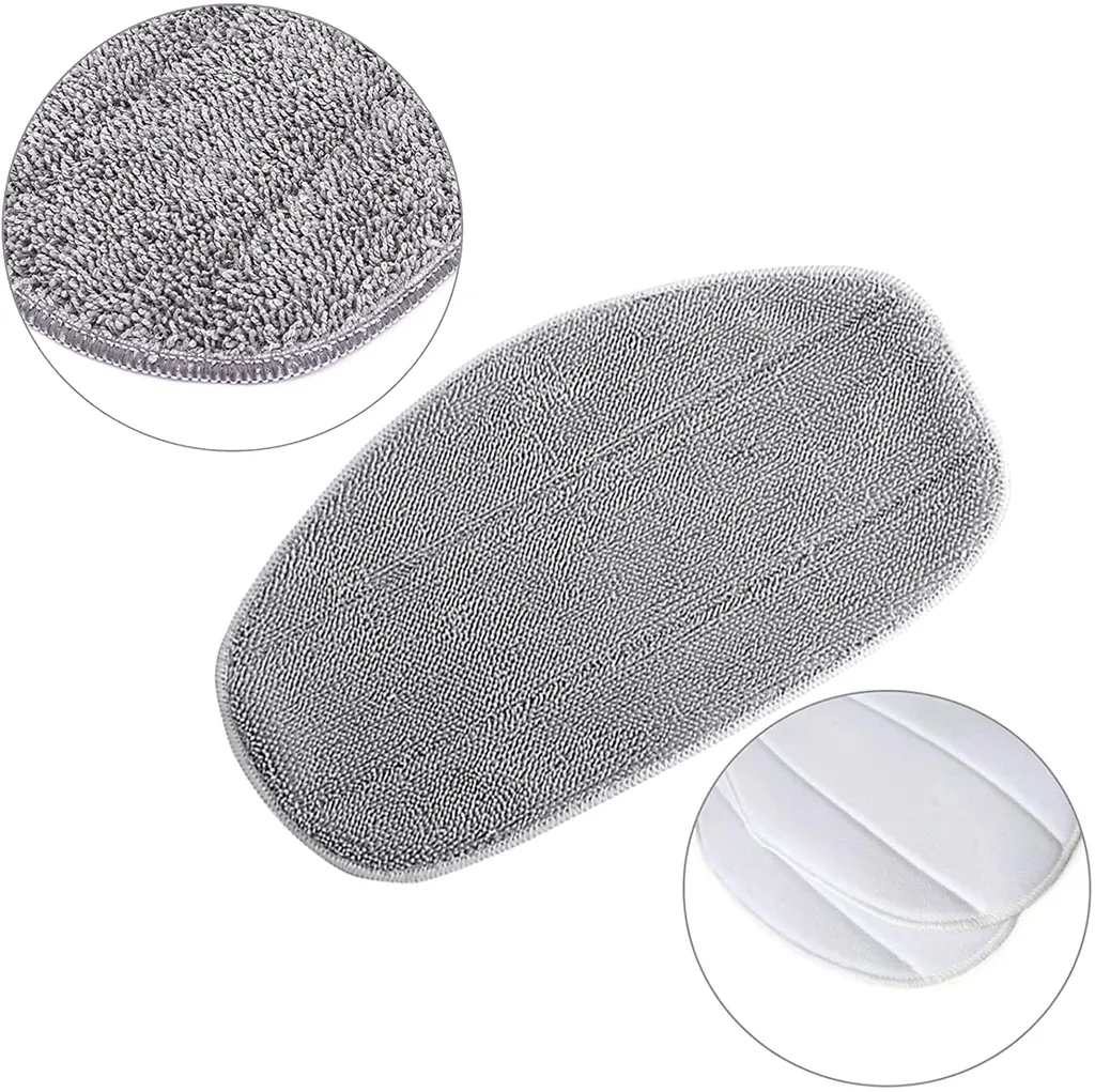 5 Ersatzpads Für Dampfreiniger , Dampfbesen Wischbezug Für Eine Porentiefe Reinigung, Dampfmop Ersatz Mit Klettunterseite – Bild 7
