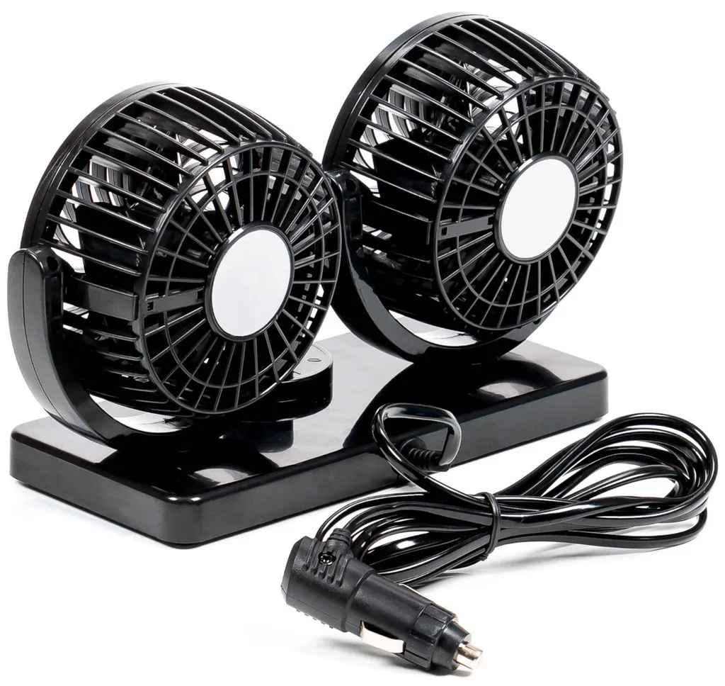 Auto Ventilator Doppellüfter ALL Ride, Vertikal Und Horizontal Einstellbar, 2 Leistungsstufen 8 Watt 15 Watt, 12 Volt – Bild 2