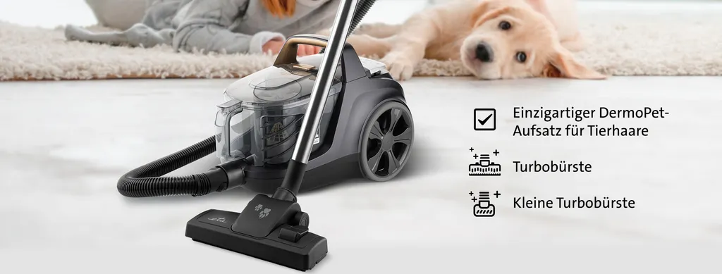 ETA GRANDE ANIMAL Beutelloser Staubsauger ETA222390000, 850W, 2 X HEPA Filtr, DermoPet-Aufsatz, ECO Motor, 360 ° Drehbares Rad – Bild 12