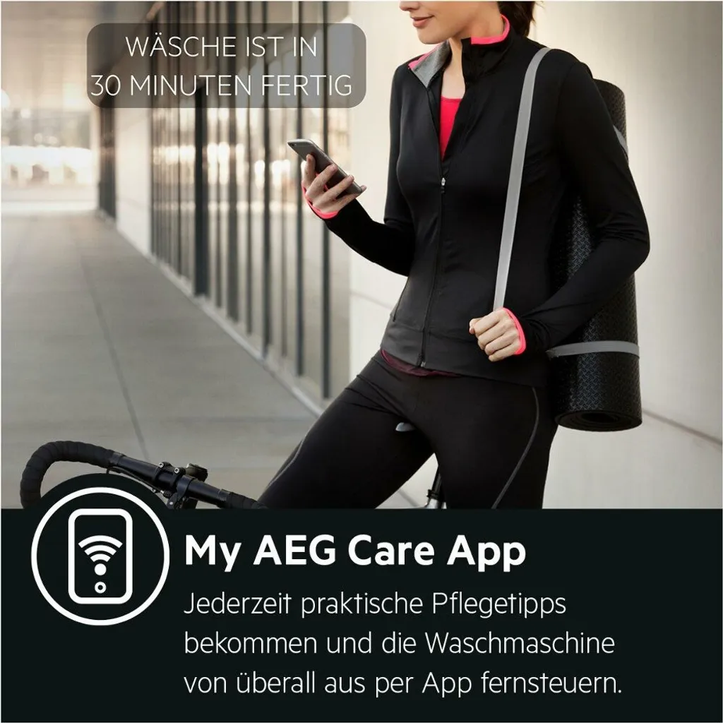 AEG L9FSP8699 Waschmaschine Frontlader Freistehend 9 Kg Vollwasserschutz – Bild 5