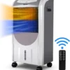 COSTWAY Heizlüfter 2000W Klimaanlage Mobil Klimagerät Kühlen 75W, 8H Timer, 7L Wassertank, 70°Winkel, Fernbedienung, Energieklasse A