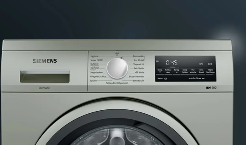 Siemens IQ500 WU14UTS9 Waschmaschine Frontlader 9 Kg 1400 RPM A Silber, Edelstahl – Bild 3