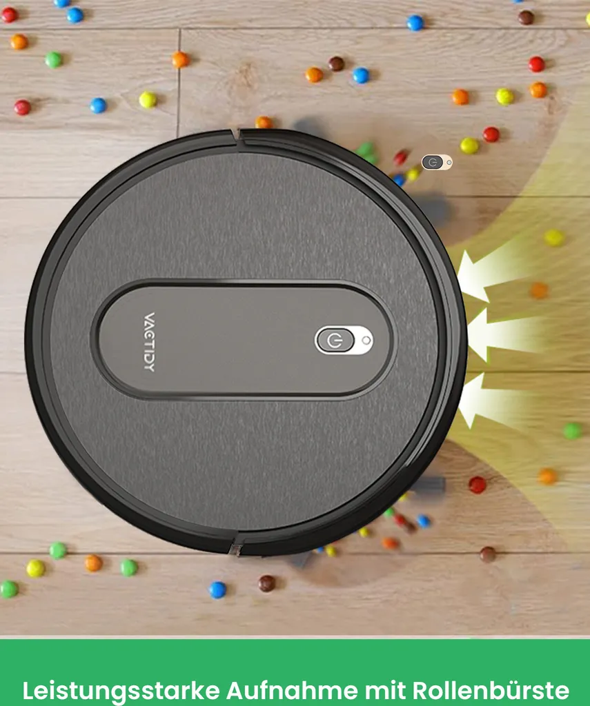 Vactidy Nimbel T6 Saugroboter,Staubsauger Roboter Mit Alexa&Google Assistant&App Steuerung,Roboterstaubsauger Für Teppichen Und Hartböden – Bild 4