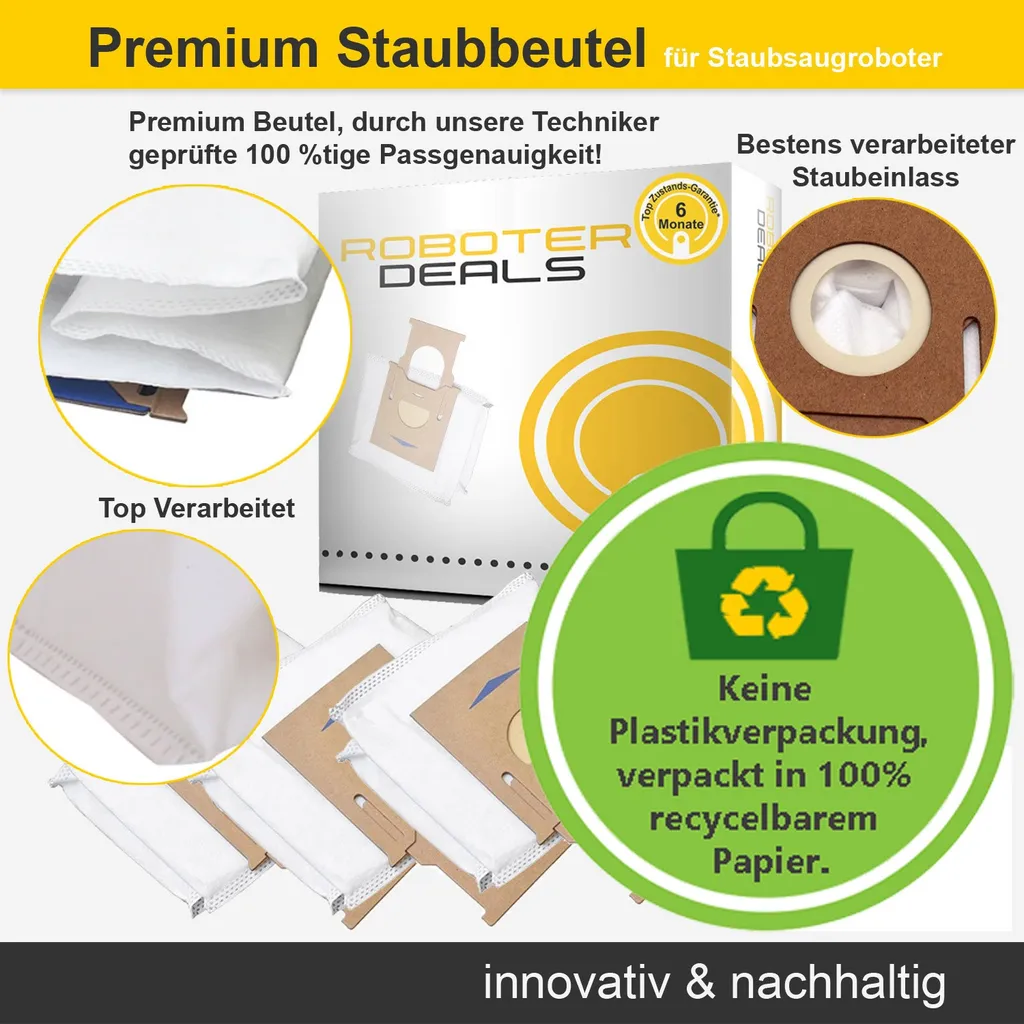 Staubbeutel (3 Stück) Für Ecovacs Deebot T9 Plus Mit Absaugstation – Bild 3