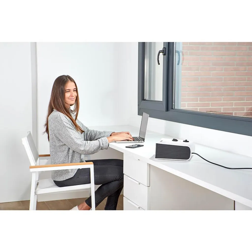 Black & Decker BLACK+DECKER Heizlüfter 2000W Weiß Flach – Bild 4