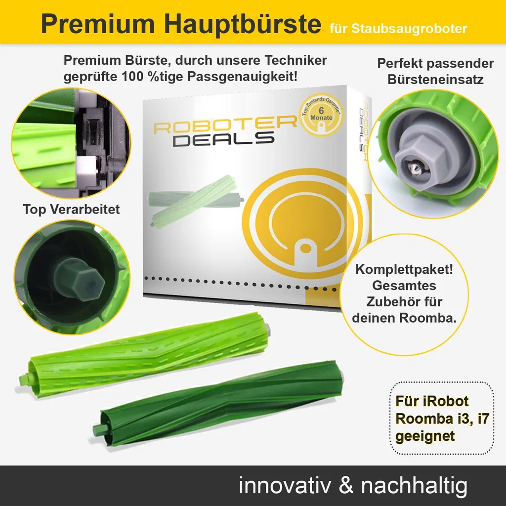 Hauptbürste (Doppelbürste) Für IRobot Roomba I3, I3+, I7 Und I7+ – Bild 2
