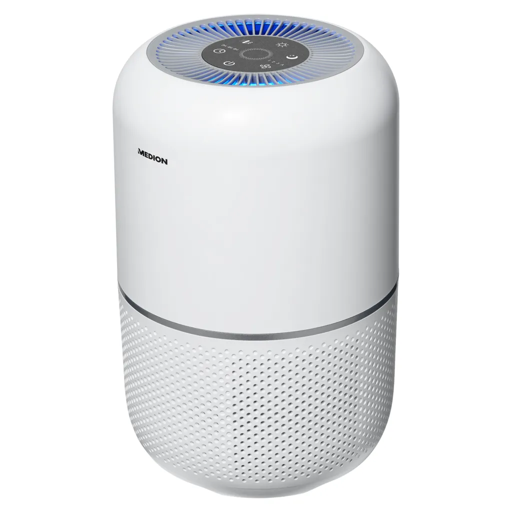 MEDION Luftreiniger Mit HEPA-Filter (H13) (reduziert Verunreinigungen Aerosole Pollen Staub Tierhaare, Bis Zu 34 M², Timer- Und Schlaffunktion, Luftqualitätsanzeige, Touch, 35 Watt, MD 19778)