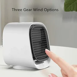 Mini Luftkühler, Tragber Mobile Klimageräte, 3 In 1 Mini Air Cooler, USB Ventilator, 3 Kühlstufen Mit LED Nachtlicht Für Zu Hause, Büro, Auto, Hotel, Garage, Camping