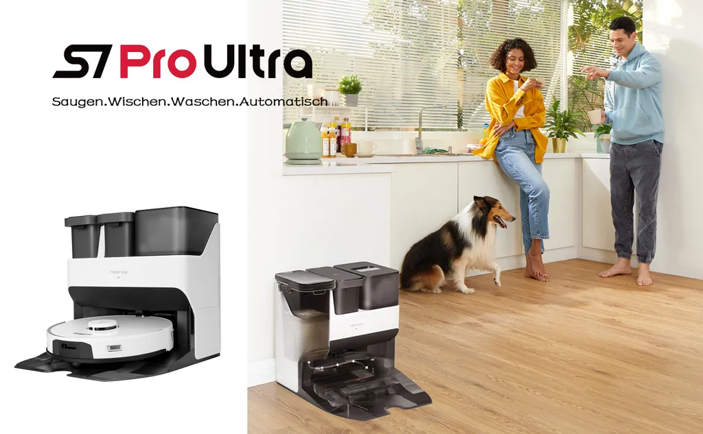 Roborock S7 Pro Ultra Sonic Staubsauger Roboter Mit Empty Wash Fill Dock Absaugstation 5100Pa Selbstwaschend Selbstauffüllend Selbstentleerend LiDAR APP Weiß (Upgrade Von Roborock S7,VS S7 MaxV Ultra/S8 Pro Ultra) – Bild 9