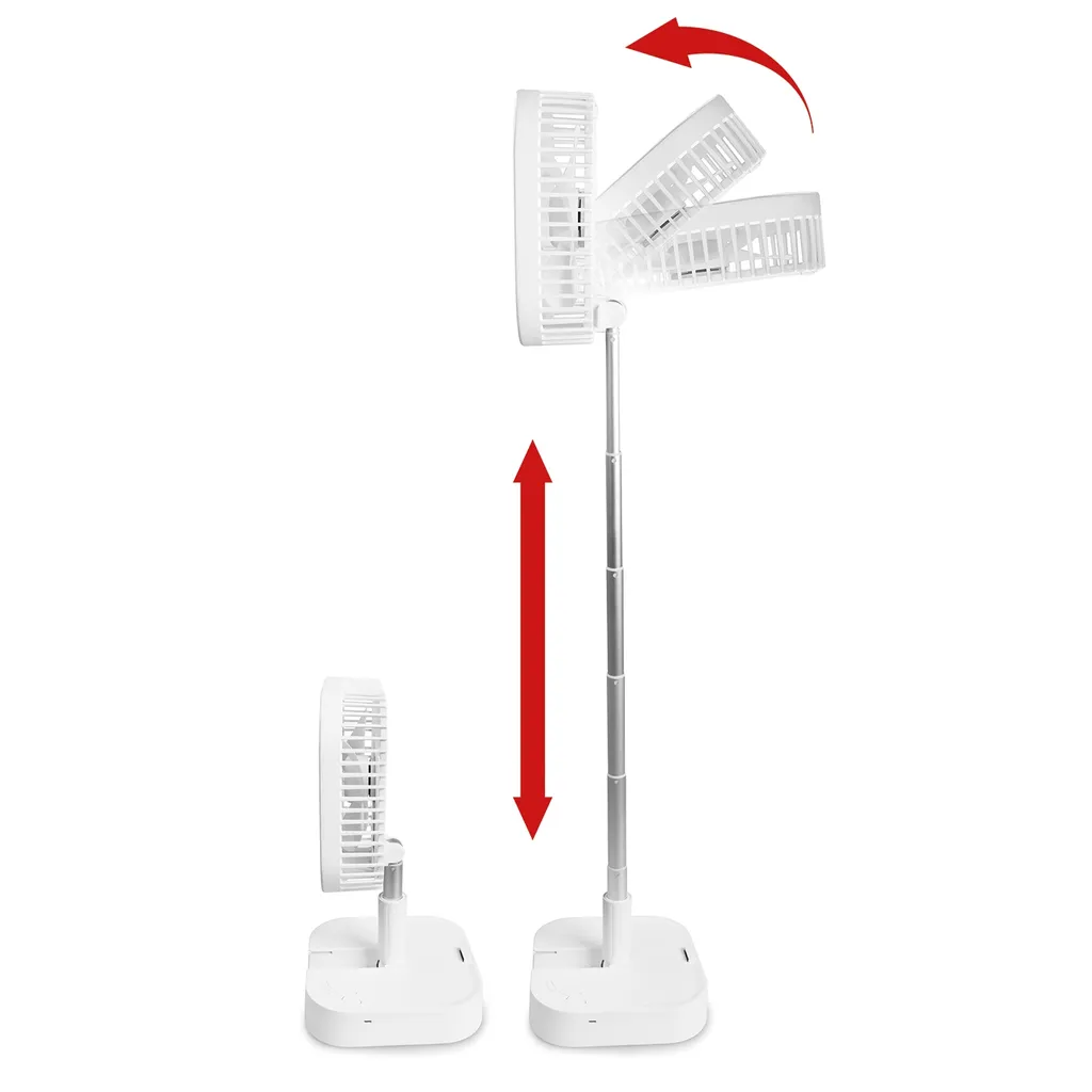 MAXXMEE Akku-Ventilator Klappbar - Für In- Und Outdoor - Weiß MAXXMEE Akku Ventilator Klappbar Outdoor Standventilator Windmaschine Luftkühler – Bild 6