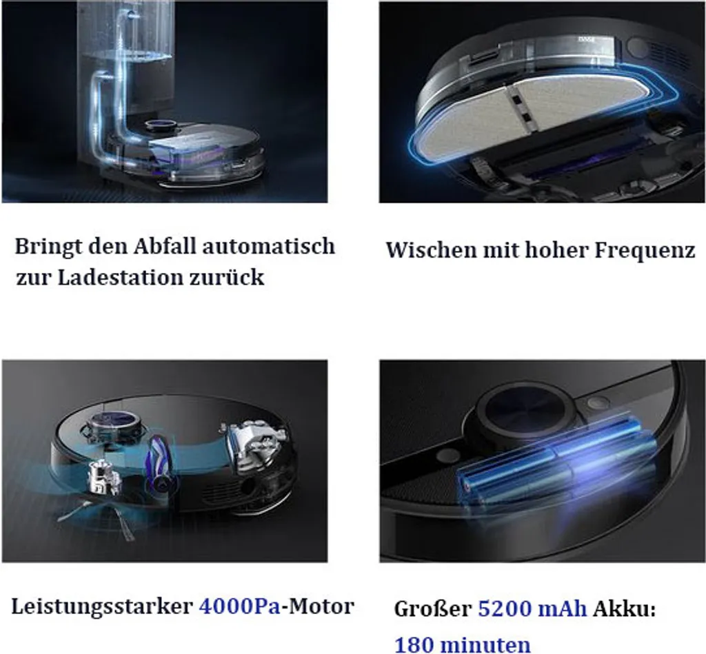 Midea S8+ Saugroboter 5200mAh Bl | 714307 Mit Behälterstation – Bild 17