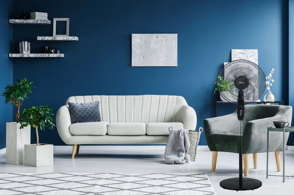 Zilan Standventilator Mit Fernbedienung | LED-Display | 8h Timer | 3 Geschwindigkeitsstufen | Oszilierender Ventilator | Windmaschine | 40 Cm | Oszilierend | 60 Watt – Bild 4