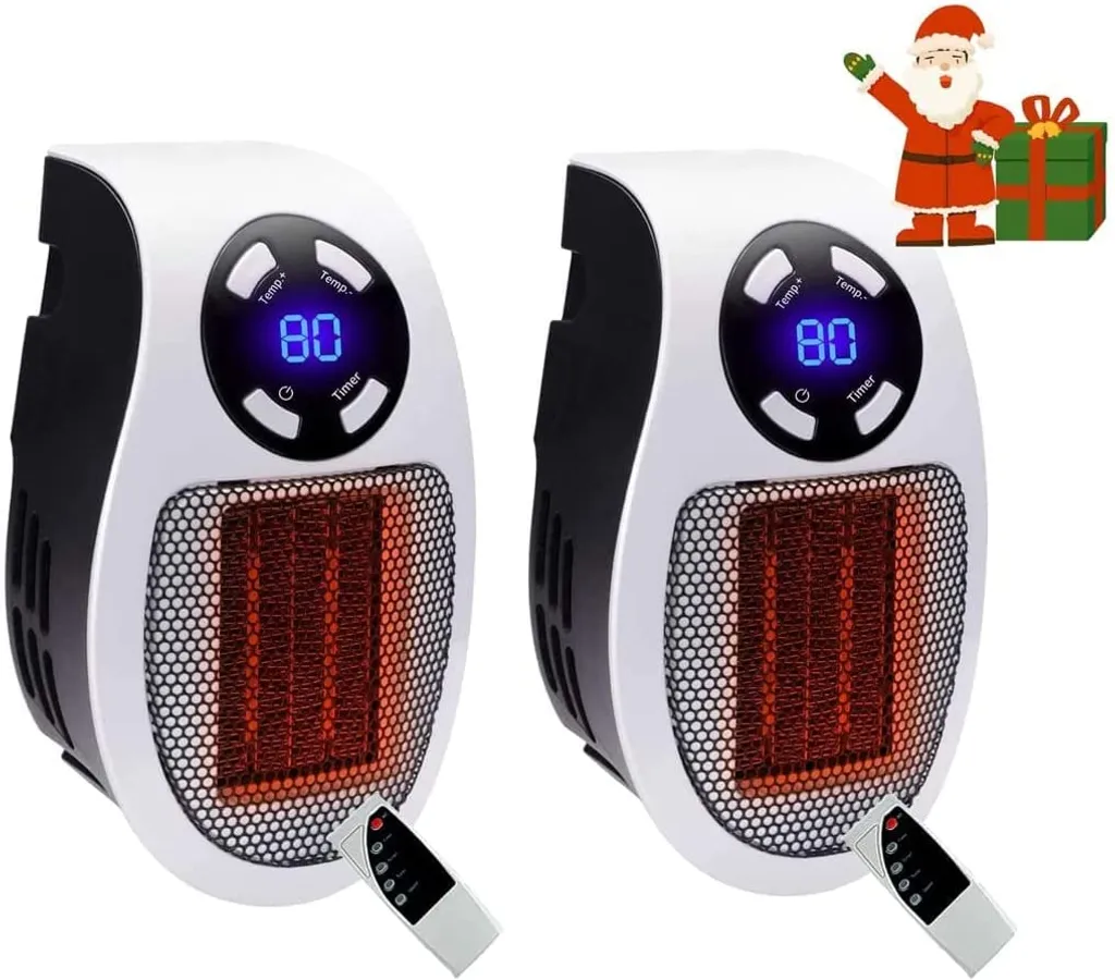 2er 500W 220V Steckdosen Heizlüfter Mini Heizung | Elektroheizer | Heizgerät Elektroheizer Plug In Heater Heizgerät Energie Sparen Mit Fernbedienung
